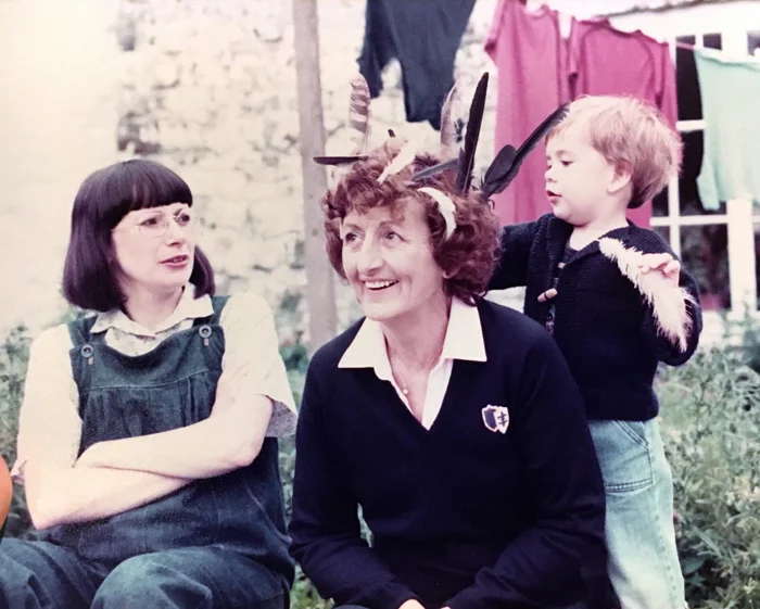 John aged 2 with Nanna and his mother.