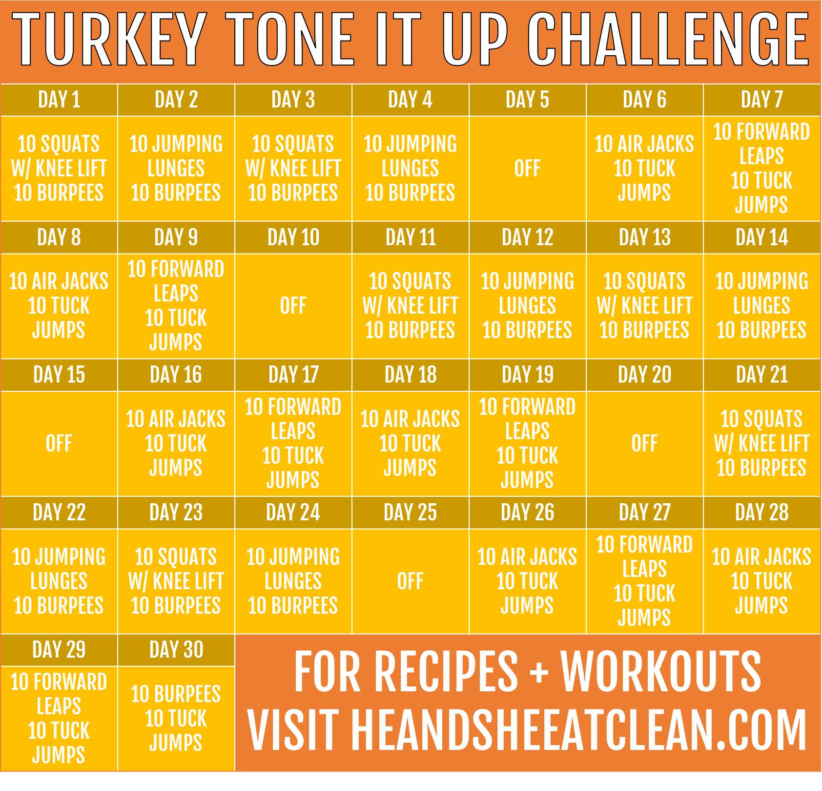 Turkey Tone It Up Challenge — He & She Eat Clean
