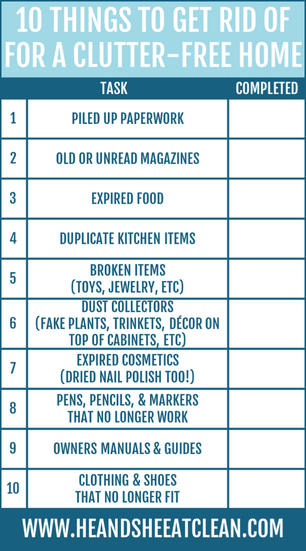 10 Things to Get Rid of for a Clutter-Free Home