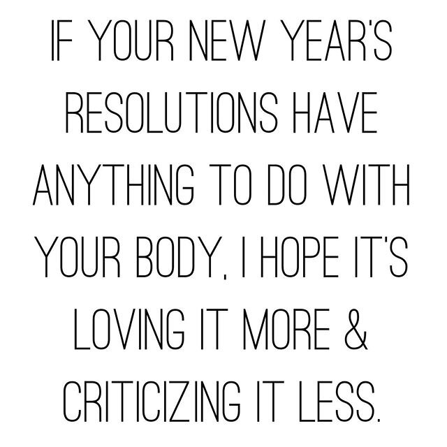 The New Year typically brings many body related goals, which is FINE but just make sure you are focused on the right things &amp; find what works for YOU (which can be a long process).
&bull;
If you want to read about the body image struggles I opene
