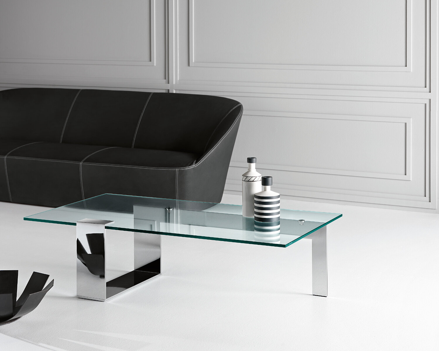 Coffee table Plinsky, base chrome