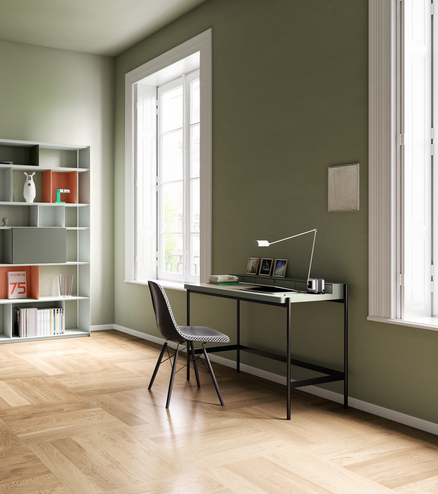 Start your week organized - and inspired. Design that keeps your mind clear and goals in sight. 

@mueller_moebelfabrikation shelf Stack and desk P20.

#homeofficedesign #homeofficeinspiration #designfurniture #moderninteriordesign