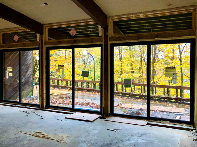 Replacement sliding glass doors, installed by Marvin Windows