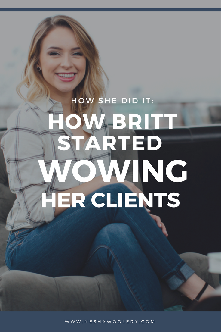 Britt is the lovely brand and website designer behind Branded By Britt. She's taking over my blog to tell you about her journey from Etsy shop owner to full-time freelance designer, and how Organize & Automate helped her get there. Click on this pin to find out how she did it. #Freelance, #Streamlining & Automating, #Designer, #Tips, #Inspiration