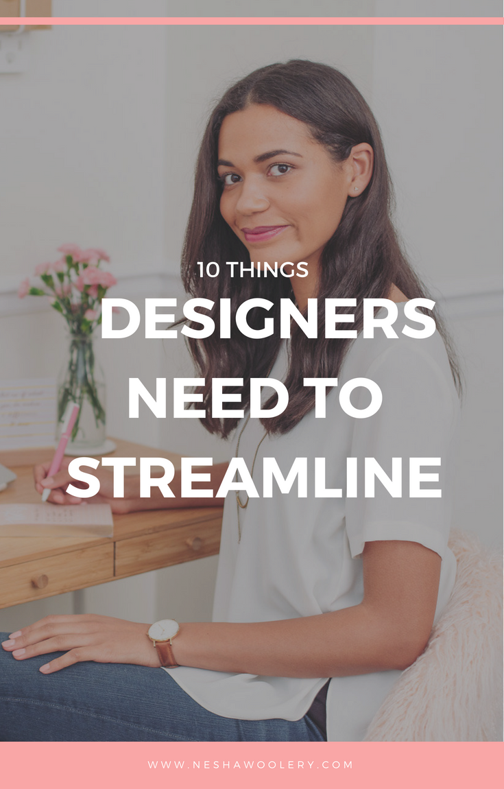 The key to running a profitable & enjoyable business that doesn't take over your life and drive you crazy? The solution = streamlining EVERYTHING in your business as possible! Click on this pin to learn the benefits of streamlining now! #Freelance, #Business, #Streamlining & Automating, #Designers, #Tips