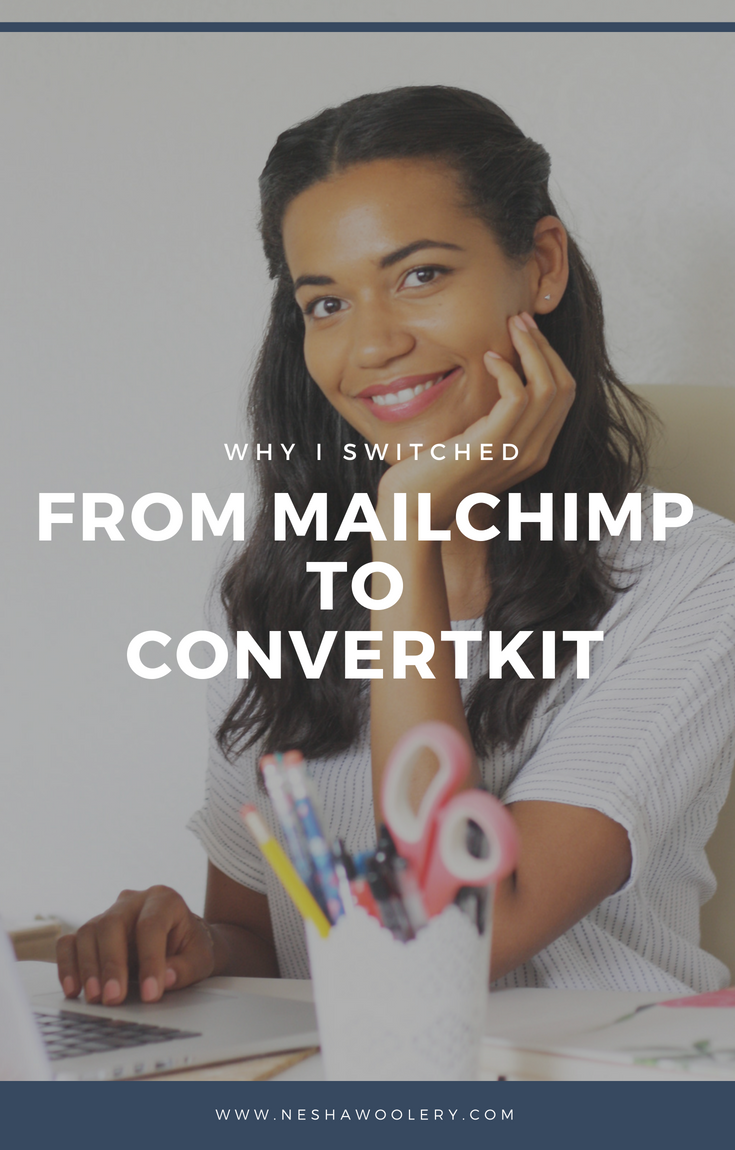 Why I switched from Mailchimp to convertkit and the pros and cons of both. Convertkit allows for easy segmentation, really simple email courses, and it only counts a subscribers as ONE subscriber no matter how many times they sign up. To learn more just click through to the blog post! #Streamlining & Automating, #Freelance, #Convertkit, #Business, #Entrepreneur