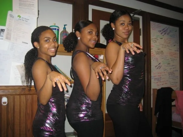 Before our first performance of "Single Ladies" in 2008.