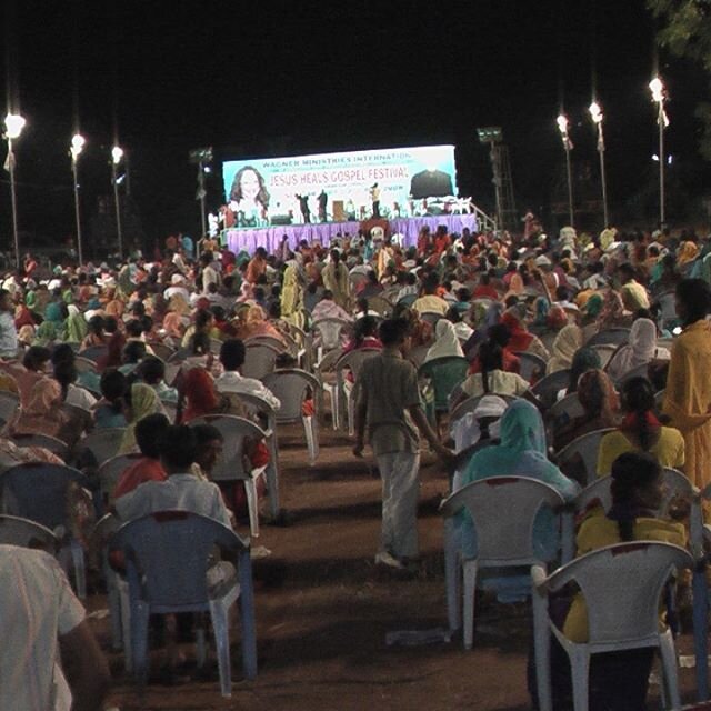 A scene from our Crusade in Armoor, India in 2008.  The vast multitudes of Asia are so hungry to experience a touch from the Living God, Jesus Christ!  #JesusSaves #JesusHeals