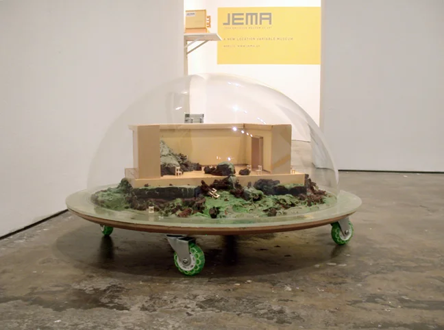 Installation view, Kristin Lucas, Outside, 2007.