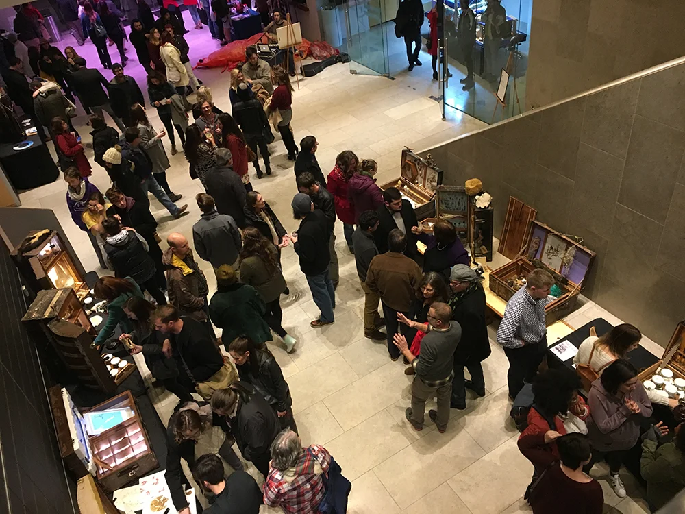 Crude Life Portable Biodiversity Museum for the Gulf of Mexico opening at the Acadiana Center for the Arts, 2018.