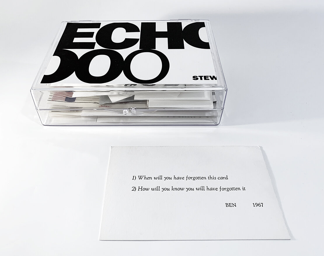 Echo Stew Box with Ben Vautier Fluxus Score, 1961-2020