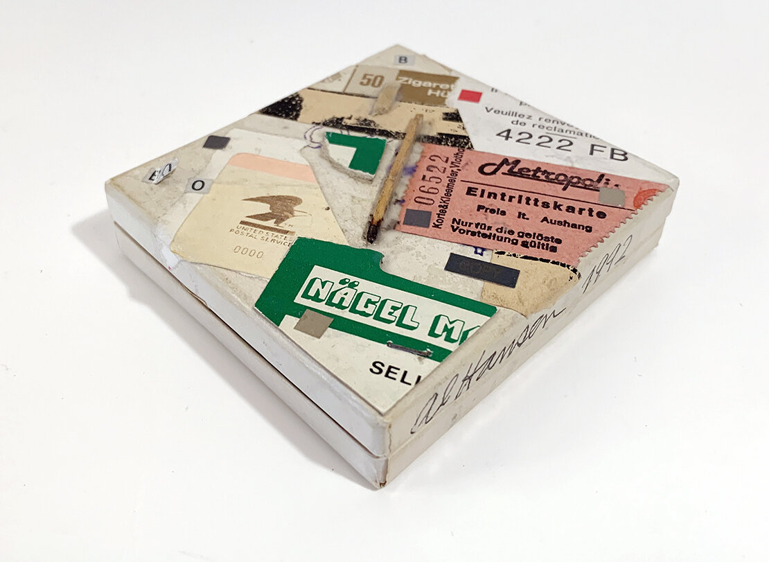Al Hansen, Untitled Cigarette Box Collage