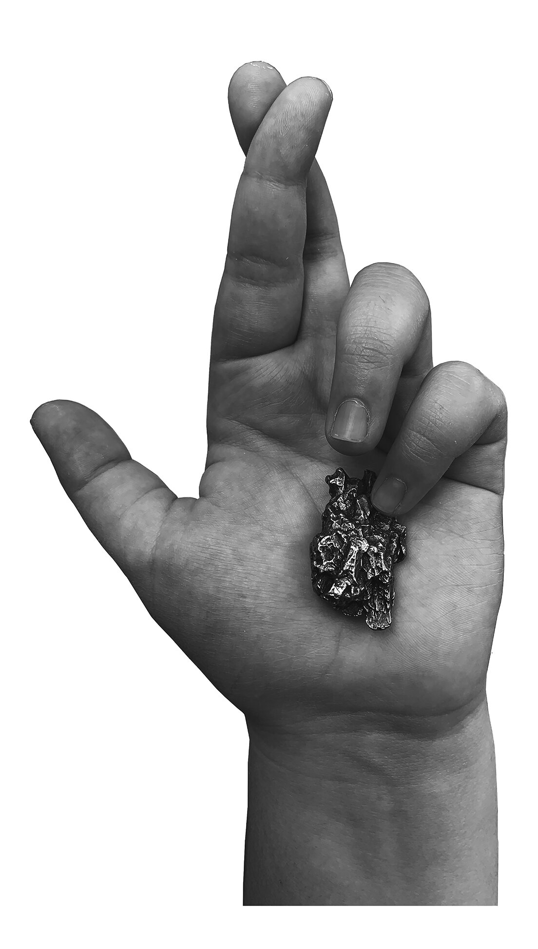 Sean Miller, Photosculpture Illustrating Hand Exercise to Safely Induce the Hodges Effect (detail), 2021-24