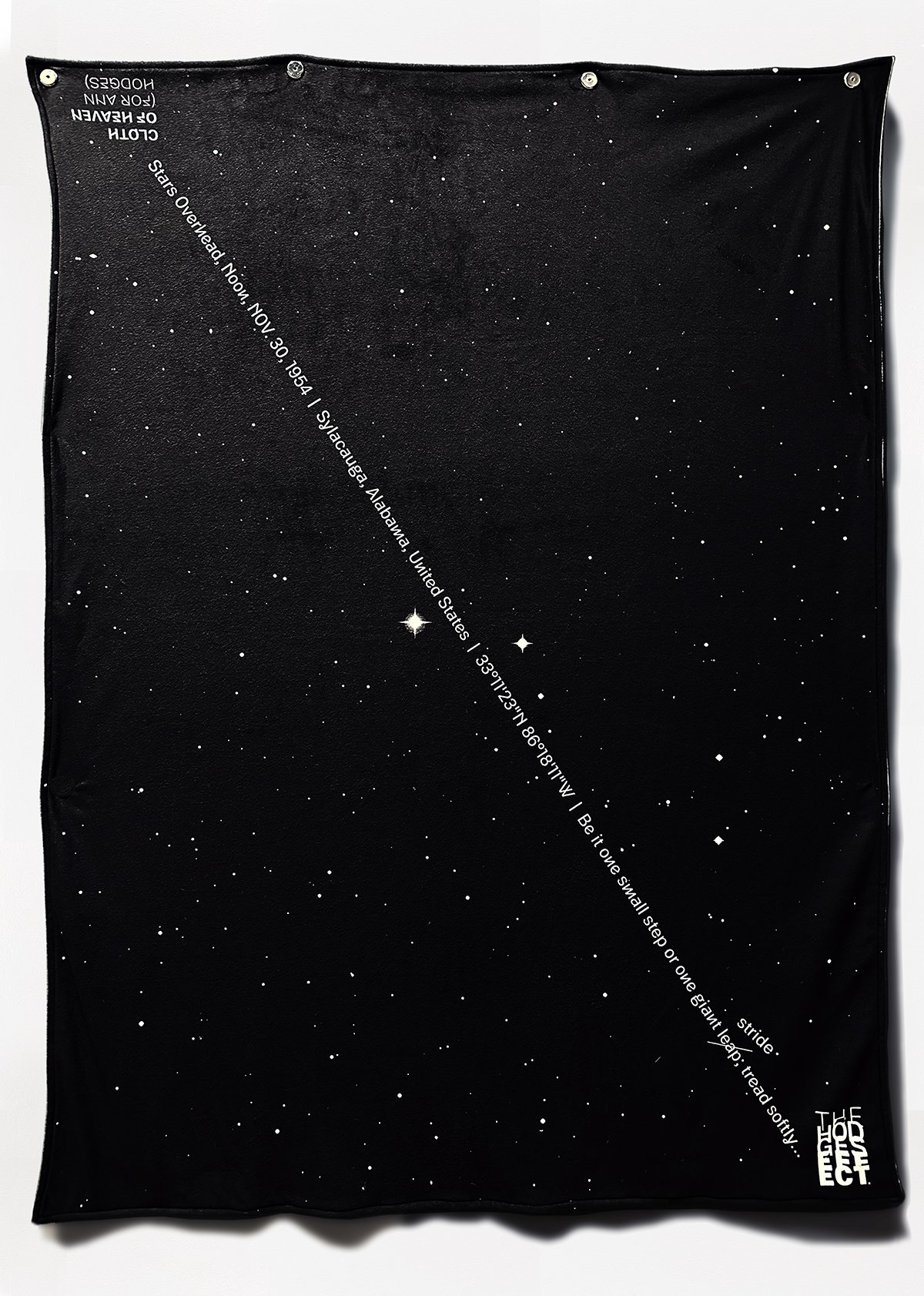 Connie Hwang and Sean Miller, CLOTH OF HEAVEN (FOR ANN HODGES) Blanket Featuring Stars Overhead, Noon, NOV. 30, 1954, 2023.