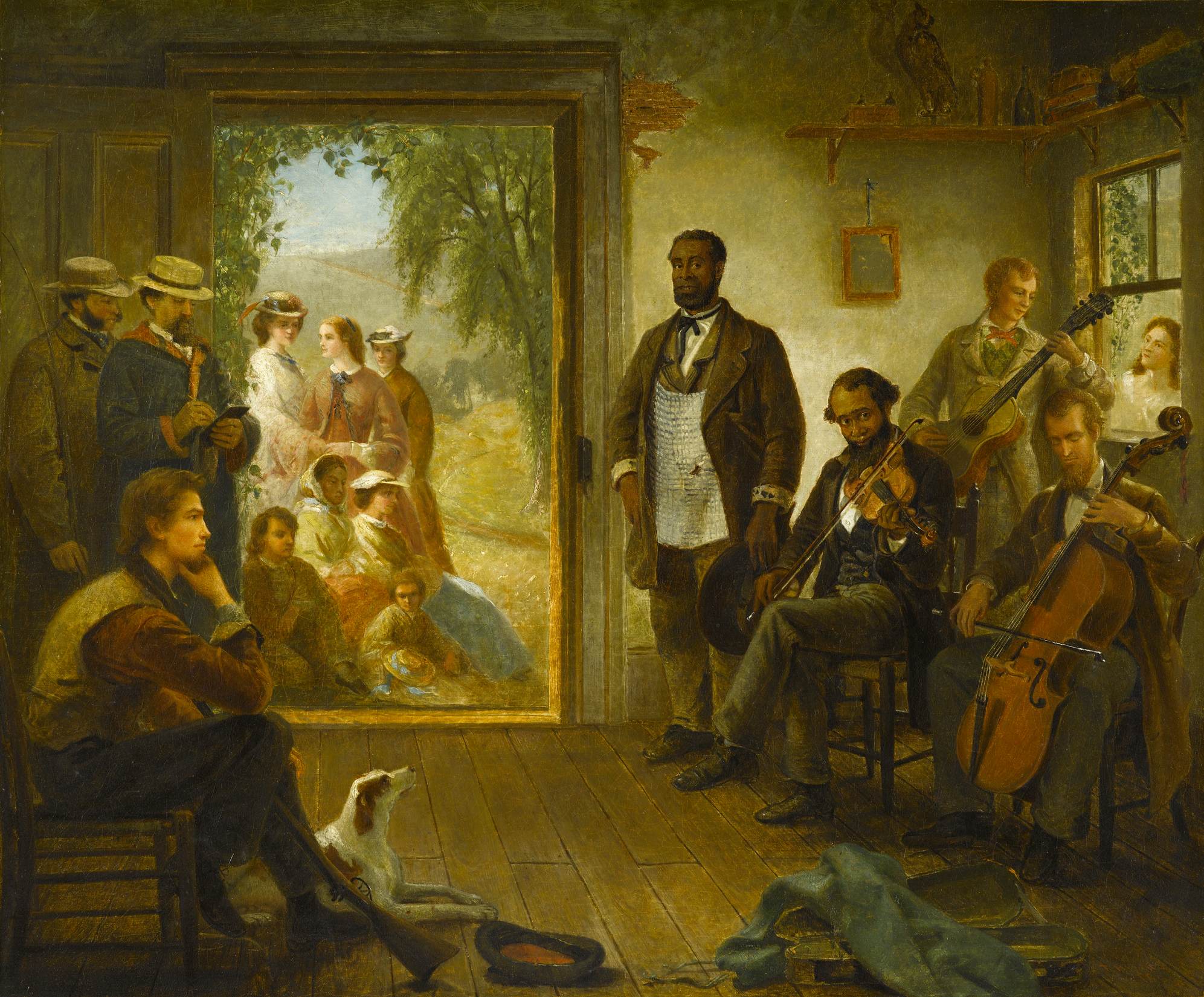  “The Musicale, Barber Shop” Integrated musical ensemble in a barber shop Trenton Falls, New York (Thomas Hicks, 1866) 