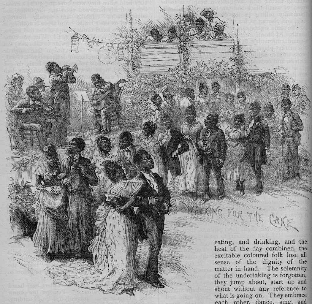 “Walking for the Cake” – African American cakewalk (Leisure Hour 38, 1889) Step Dancing (buckdancing, flatfooting, and clogging)