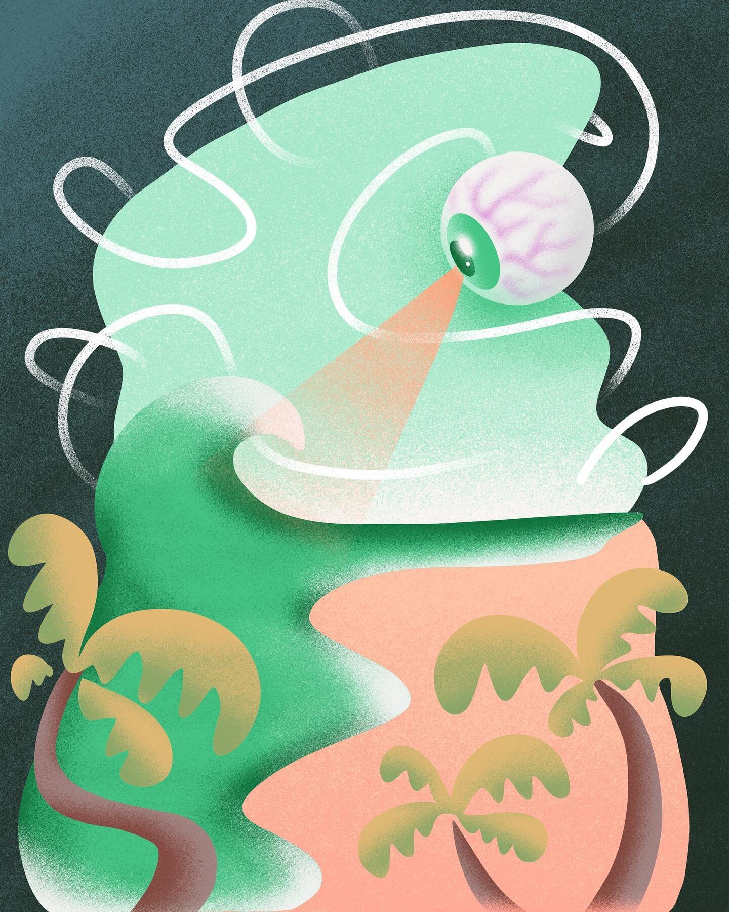 For fun. 👁️🌴#procreate #risograph