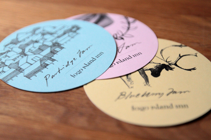 Cakebox and Jam jar stickers based on wallpaper designs