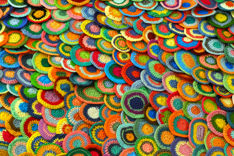 Miniature hooked rugs for interior of box created at the Wind and Waves Artisans' Guild on the island / Photography: Jessica Waterman
