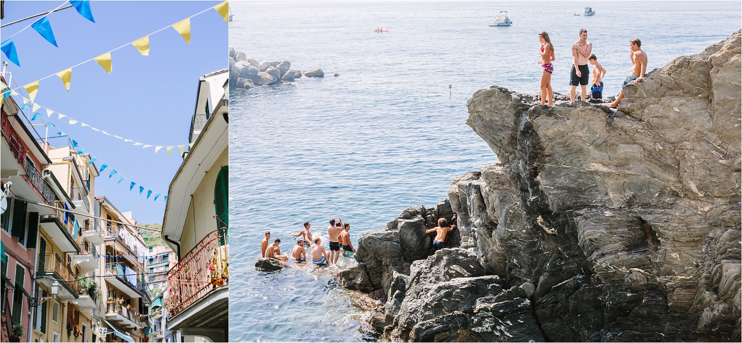 Cinque Terre was my favorite. We bought bikinis in a little shop in town and jumped off those cliffs. I have it on video too! ;) 