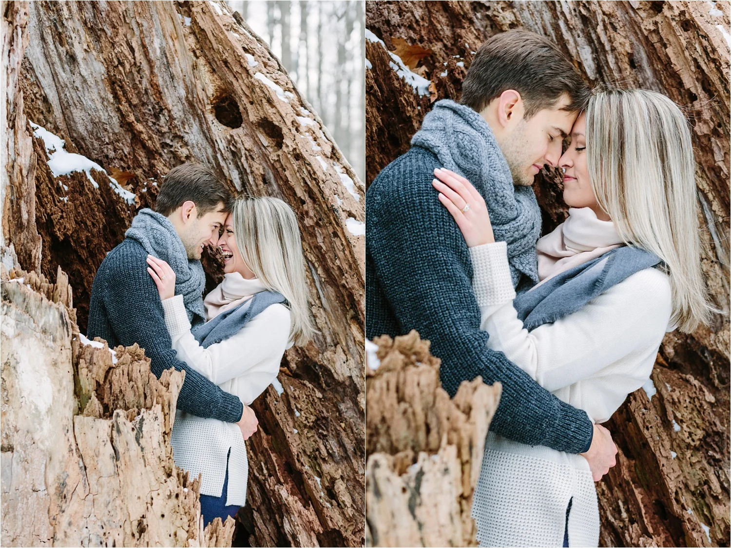 Alex + Becca's Engagement Photography Session in Poland, Ohio at Poland Municipal Forest 