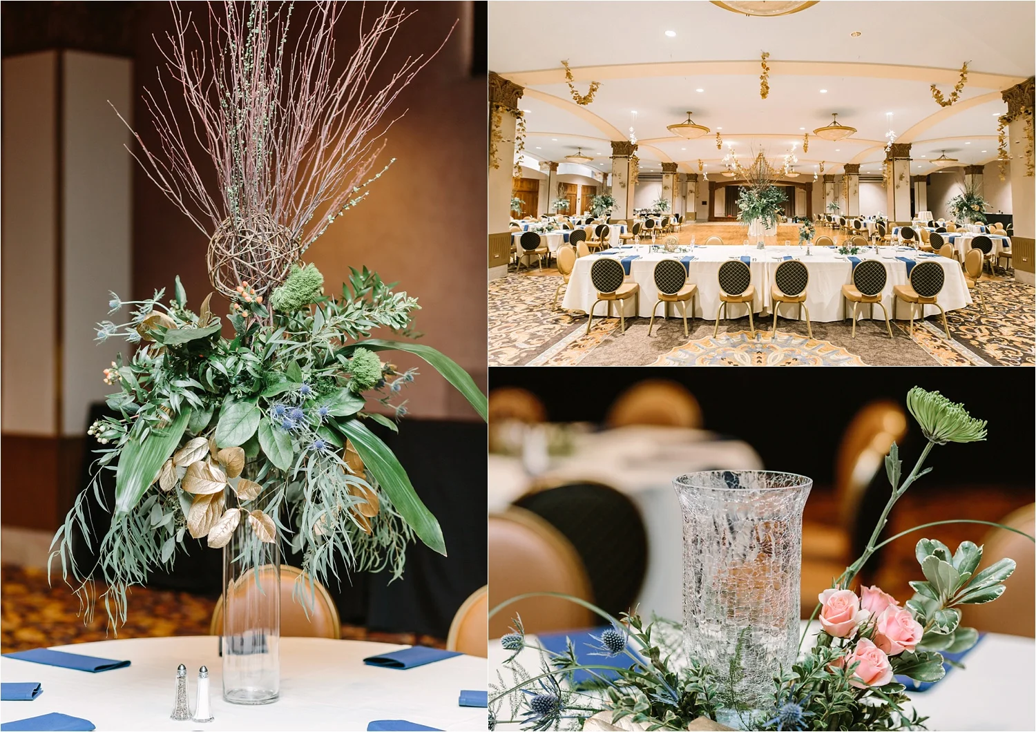 Time for the reception to begin! Have you ever seen more unique centerpieces? 