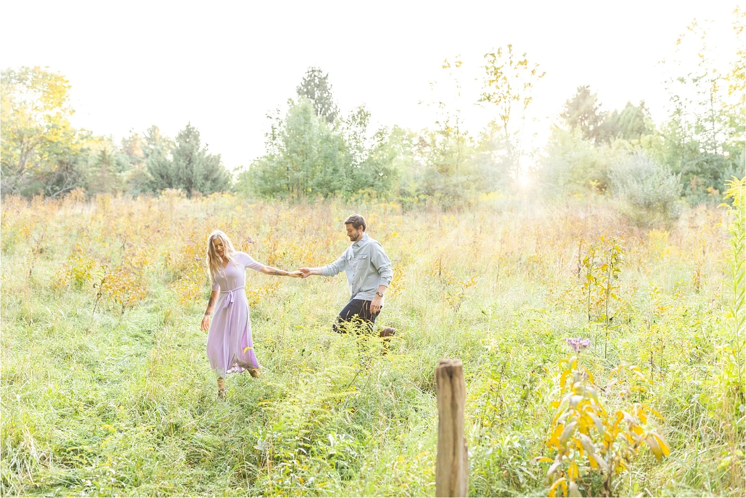 Dustin + Jeanna's Rustic Sunset Engagement Session in Chagrin Falls, OH | September 9, 2019 | Youngstown Wedding Photographer