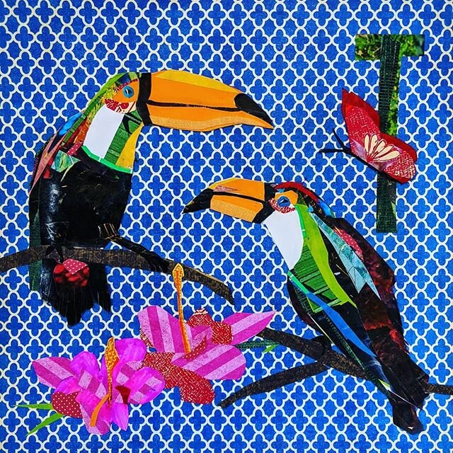 T is for Toucan  #collage #30dayartquarantine #arttherapy