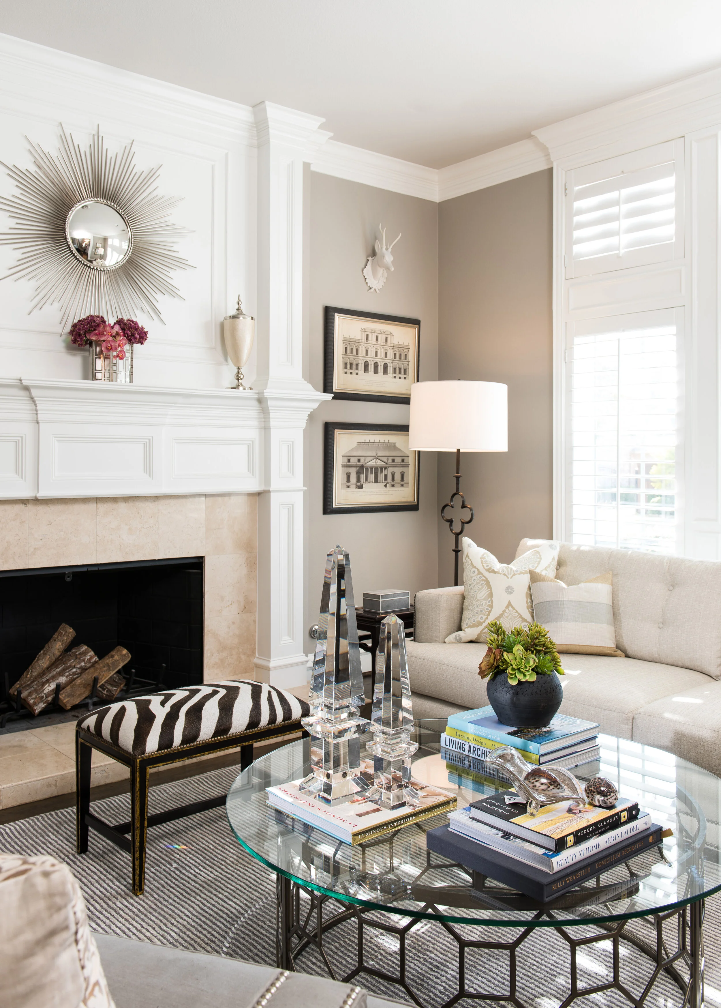 hanging egg chair in living room in 2 1 2 men show on Furniture Blog Chambers Interiors