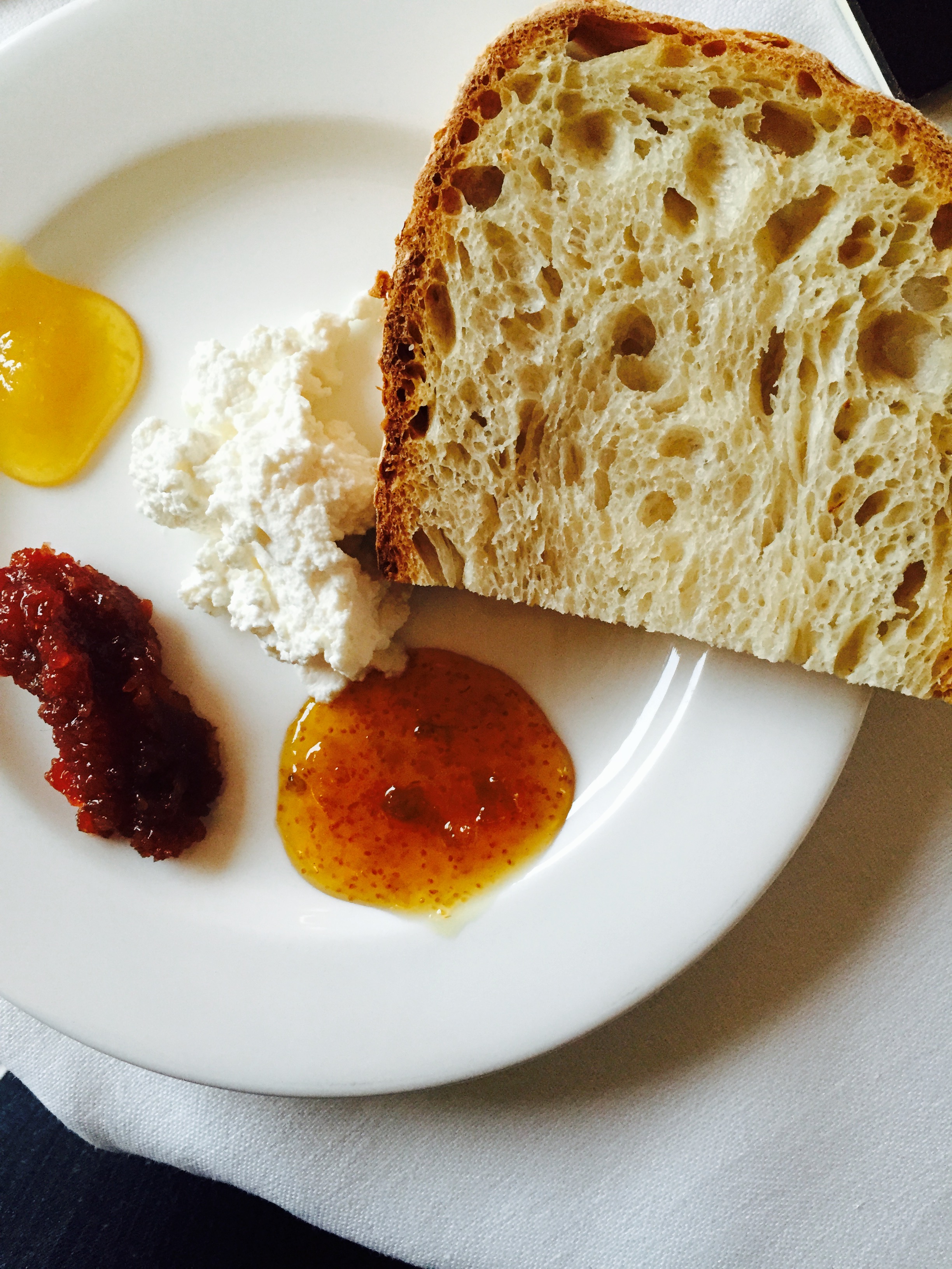 Ricotta, Honey, Fig Preserves and Marmellata in Ischia, Italy, Photo: Danielle Rehfeld