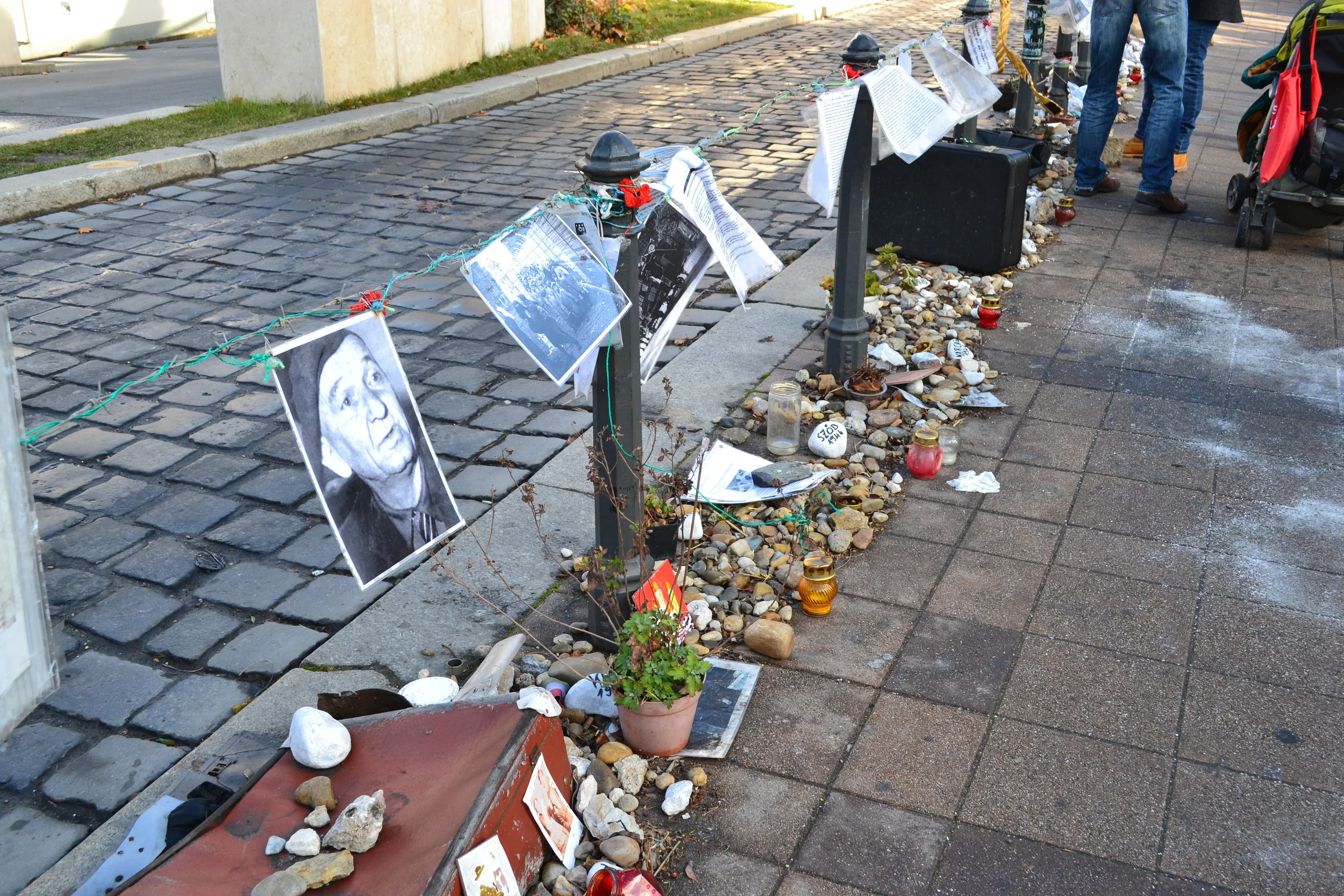 **WWII Monument in Liberty Square - Memorabilia of Holocaust victims