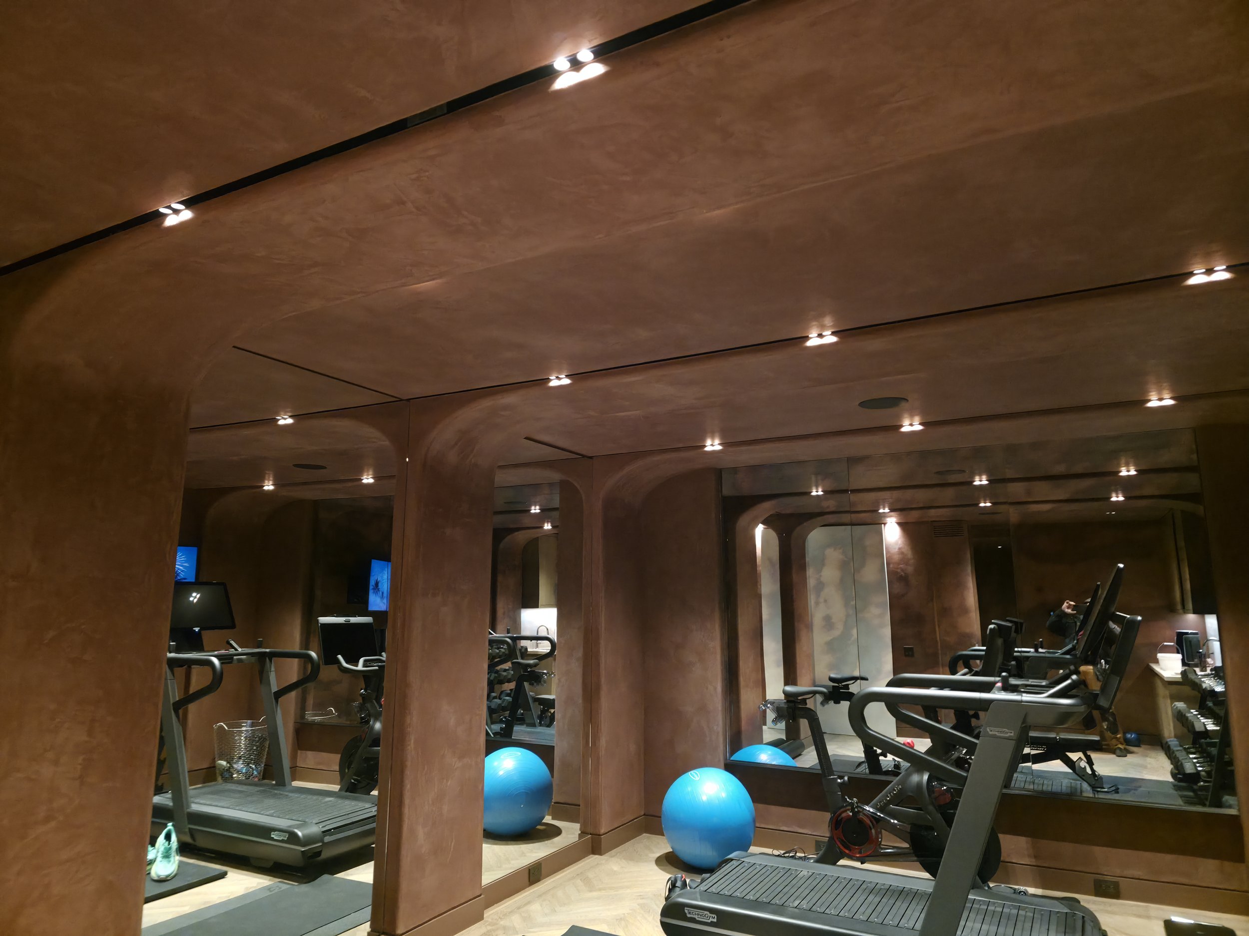  We created this gorgeous colour specifically for the tadelakt finish for our client's home gym, sauna and cold plunge room. This waterproof finish is perfect for bathrooms and showers as well. 
