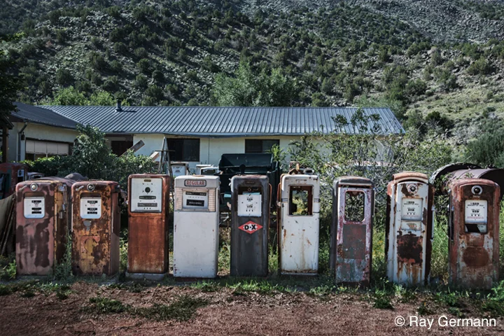 “Fuel Pumps” Classical Gas Museum, Embudo, New Mexico by Ray Germann