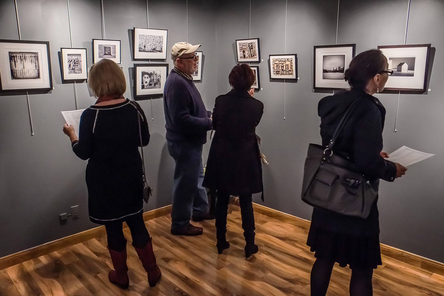 Guests in the grey gallery
