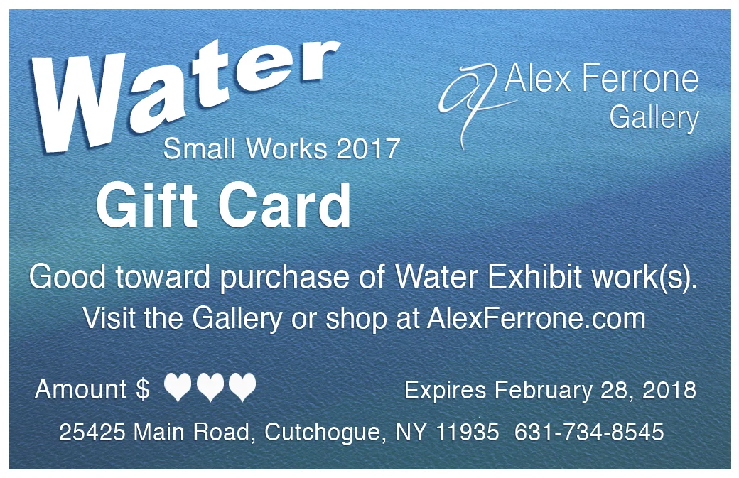 Gift Cards in any amount are available for the Water Exhibit Works.