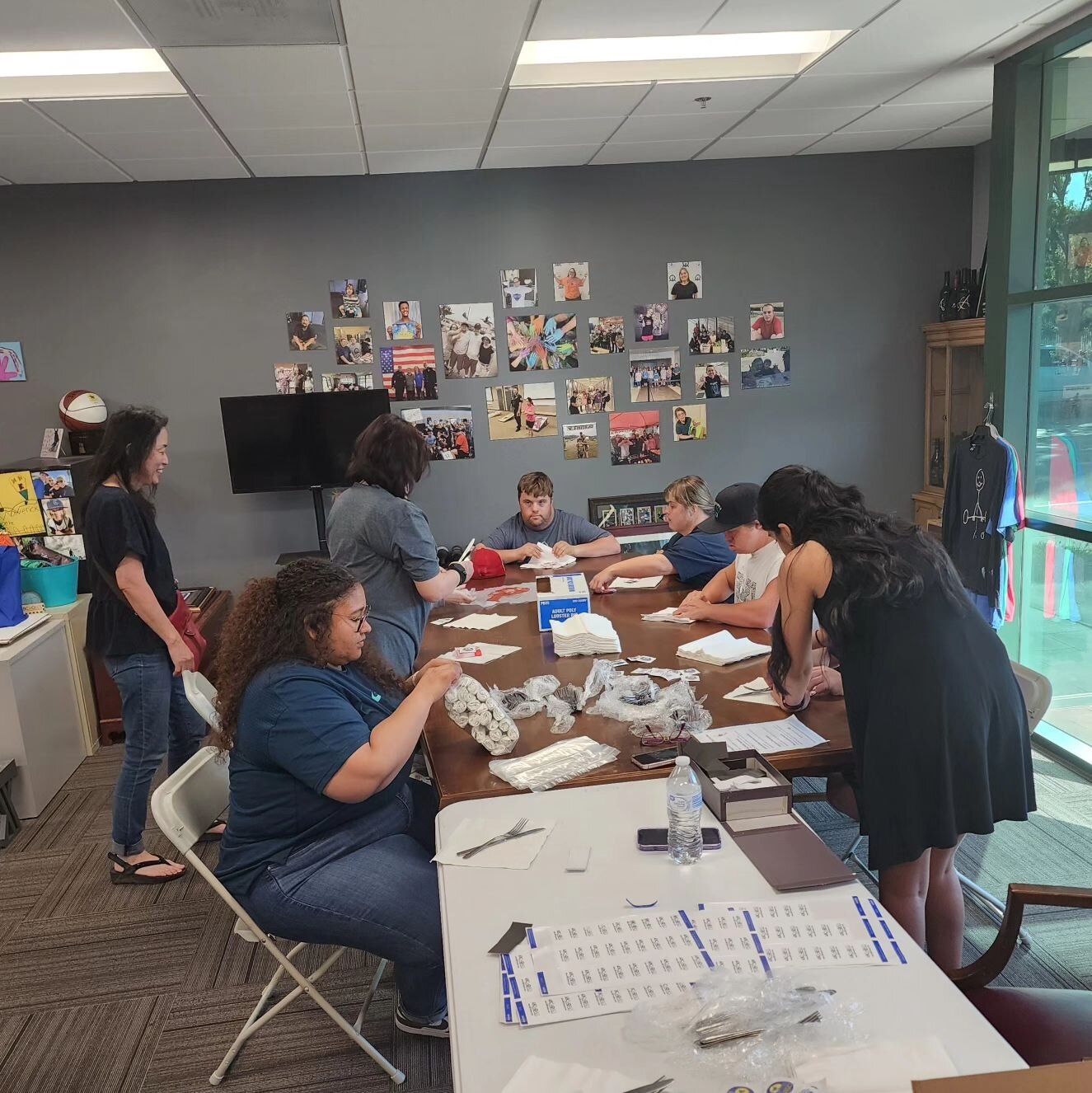 COMMUNITY is one of @abc_hopes' core values. 

Ensuring we give back, stay engaged, and support our community makes us all better. 

This afternoon, our participants, team, and parents assisted in rolling silverware for the @rotaryclubcorona 2023 Lob