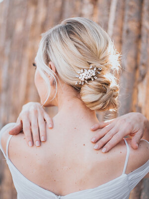 Lela Small Bridal Hair Comb - Silver — Salon Blonde - Hair Stylist Port Jefferson NY Lela Small Bridal Hair Comb - Silver — Salon Blonde - Hair Stylist Port Jefferson NY