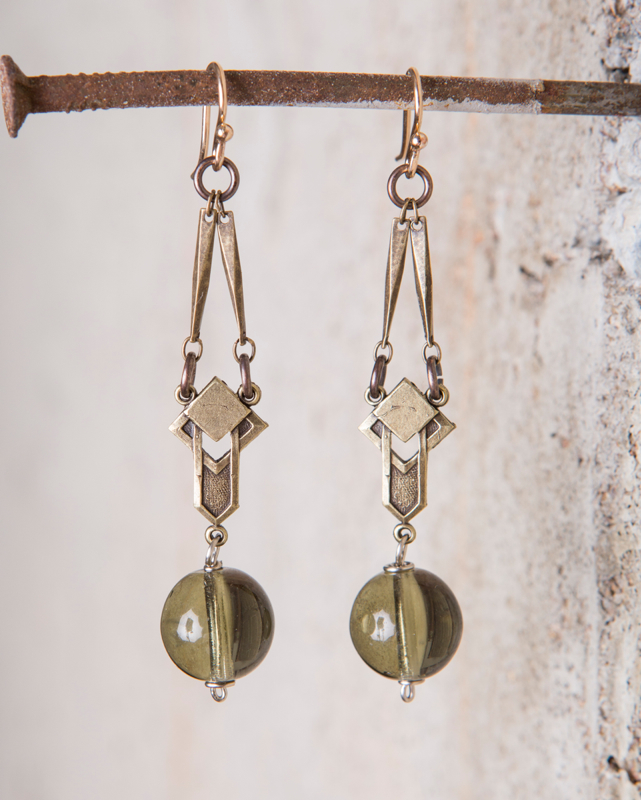 vintage olivine bead earrings_e-1497.jpg