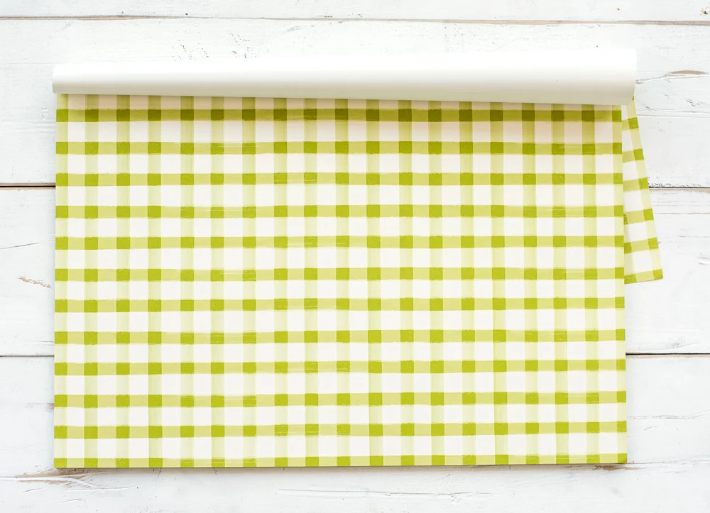 G reen Painted Check Placemat $29