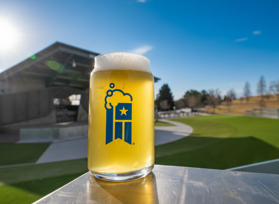 A Great American Beer Festival glass at Levitt Pavilion