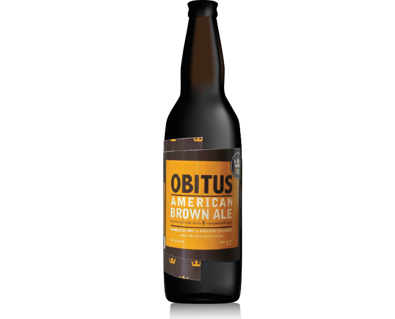 Obitus American Brown Ale , 7.6% ABV, from BRU Handbuilt Ales