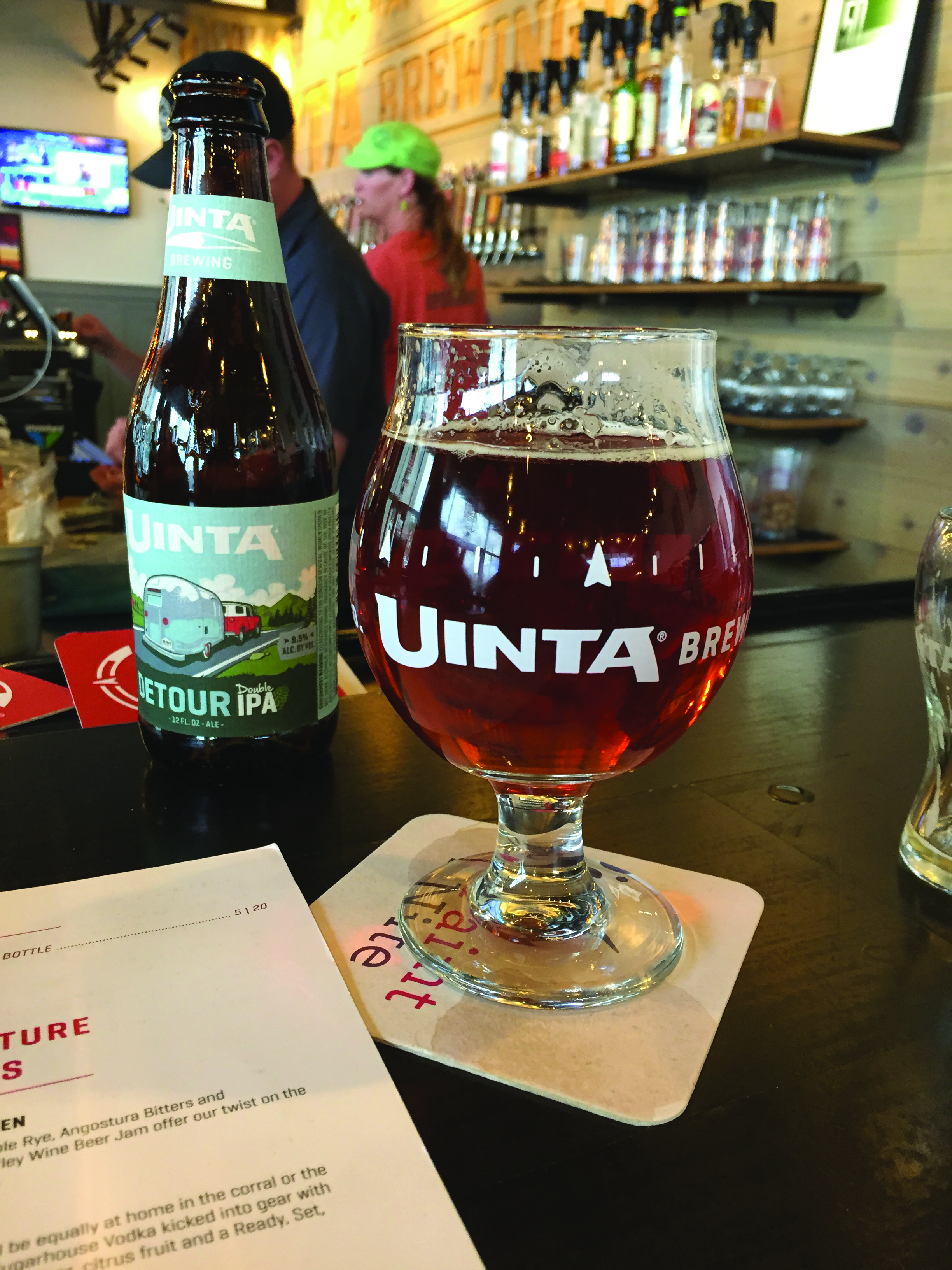   A Detour IPA is poured at Uinta Brewing Co. in Salt Lake City. Photo Neill Pieper  