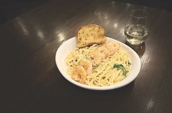 Shrimp scampi with Colorado white wine recipe and pairing 