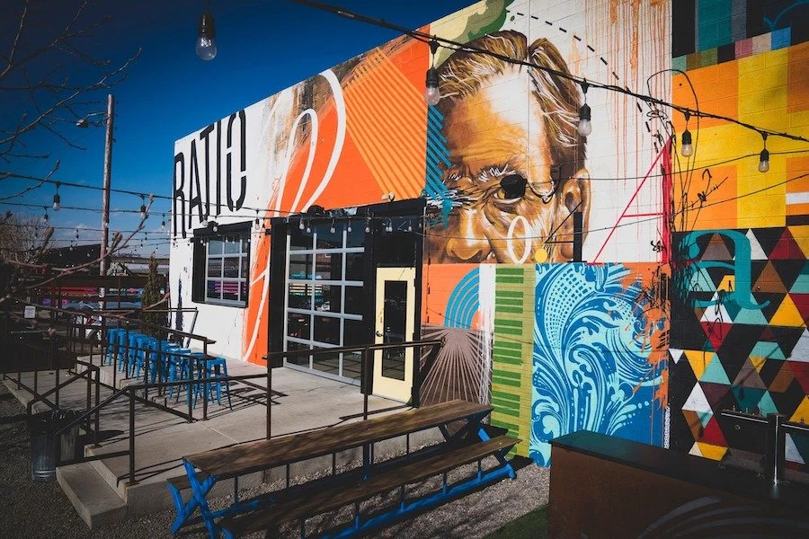 The murals at Ratio Beerworks are an important part of the RiNo landscape.
