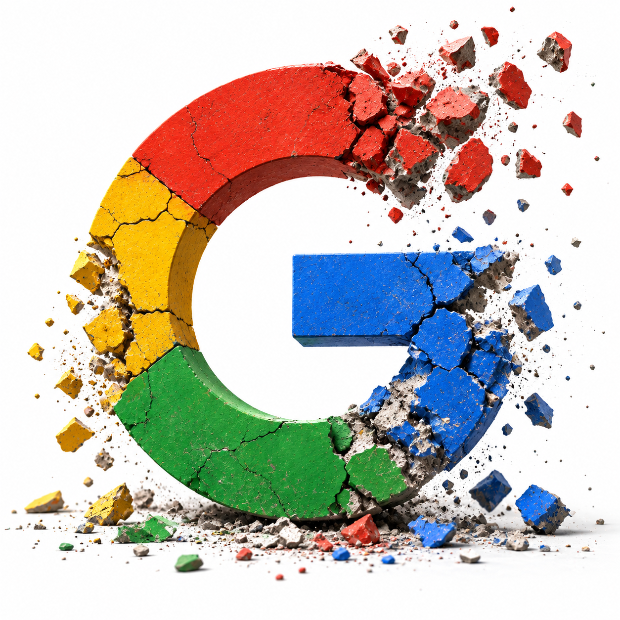 The Slow Decay of Google