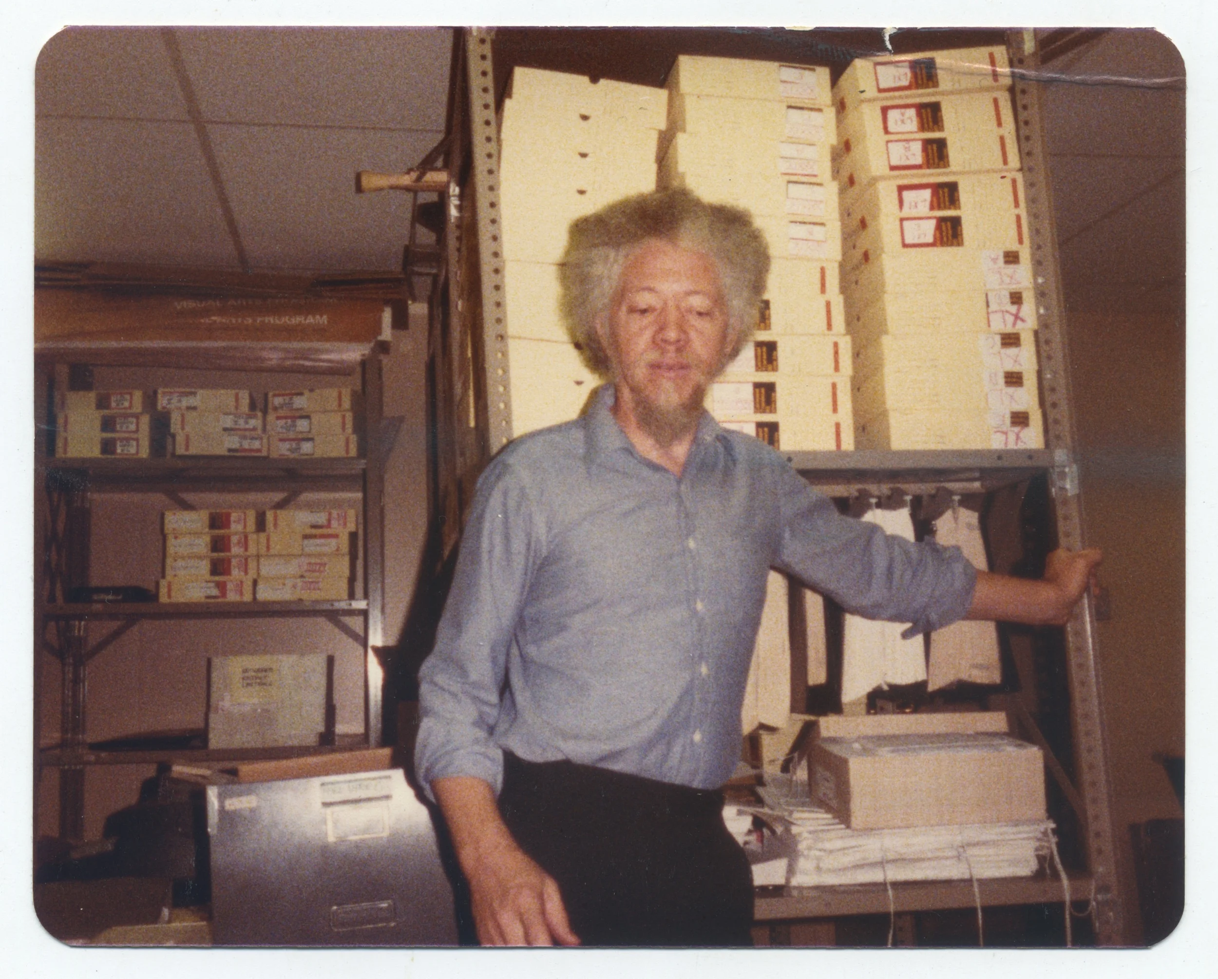  Andrews working at the NEA in Washington, DC, 1983.    1980-1984    In 1980, Andrews is included in  Six Black Artists &nbsp;  at the New Jersey State Museum, along with Jacob Lawrence, Sam Gilliam, Bettye Saar, Richard Hunt and Romare Bearden.&nbsp