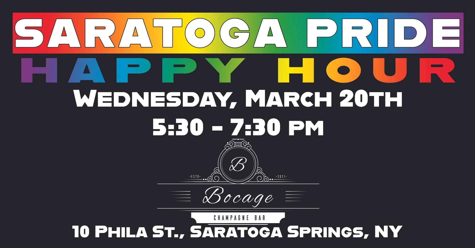 Pride Happy Hour — Saratoga Pride