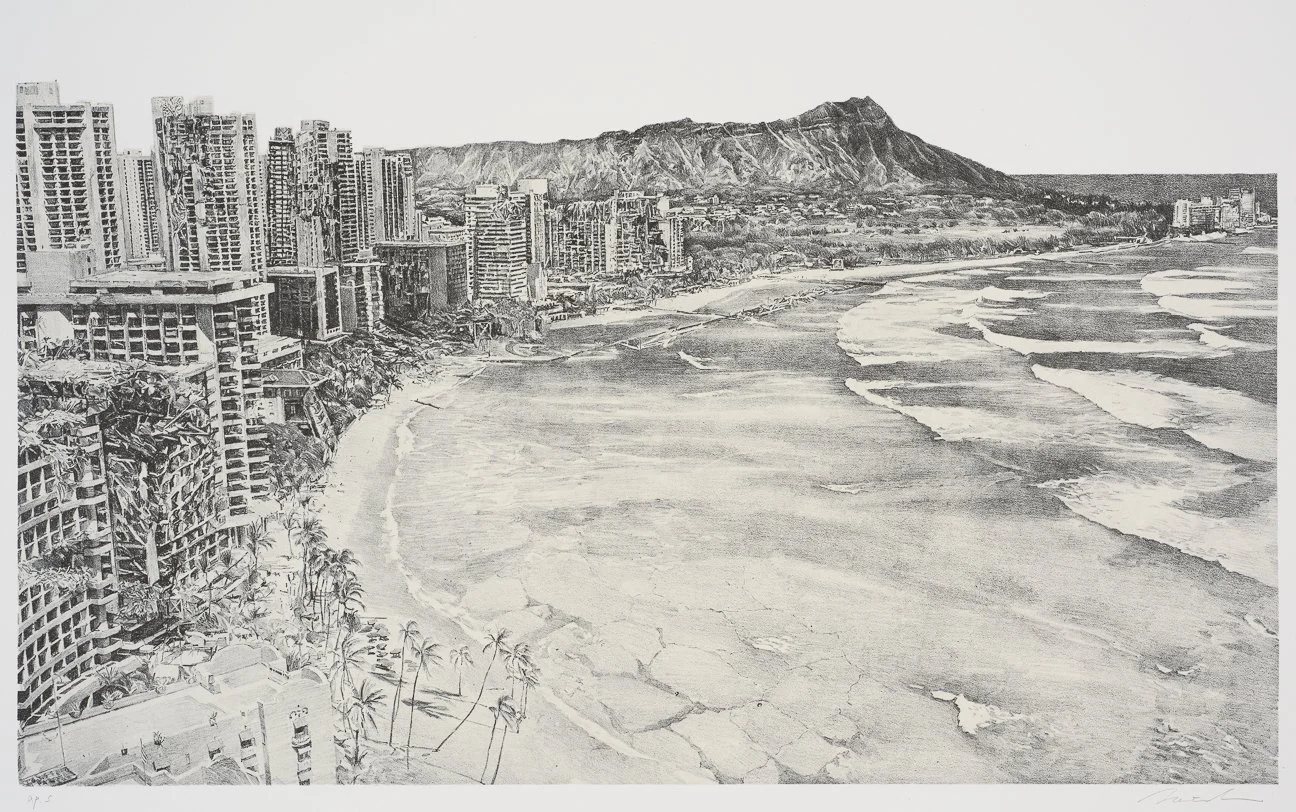 Waikiki by Motoda Hisaharu, Honolulu Museum of Art