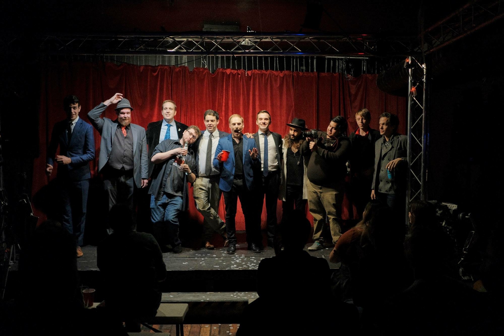  (L to R) Mark Correia, James Harrison, James Alan, Glenn West, Jonah Babins, Ben Train, Keith Brown, Edward Gabreal, Chris Mayhew, Ryan Brown, Leigh Beadon 