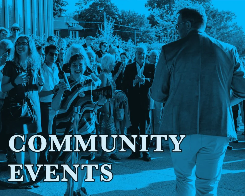 Link to Community Events Page James Alan performing in front of a crowd at Stratford Theatre Festival